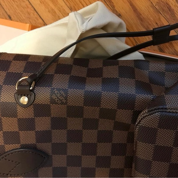 Authentic Louis Vuitton Neverfull MM damier ebene ballerina pink interior - Picture 4 of 16